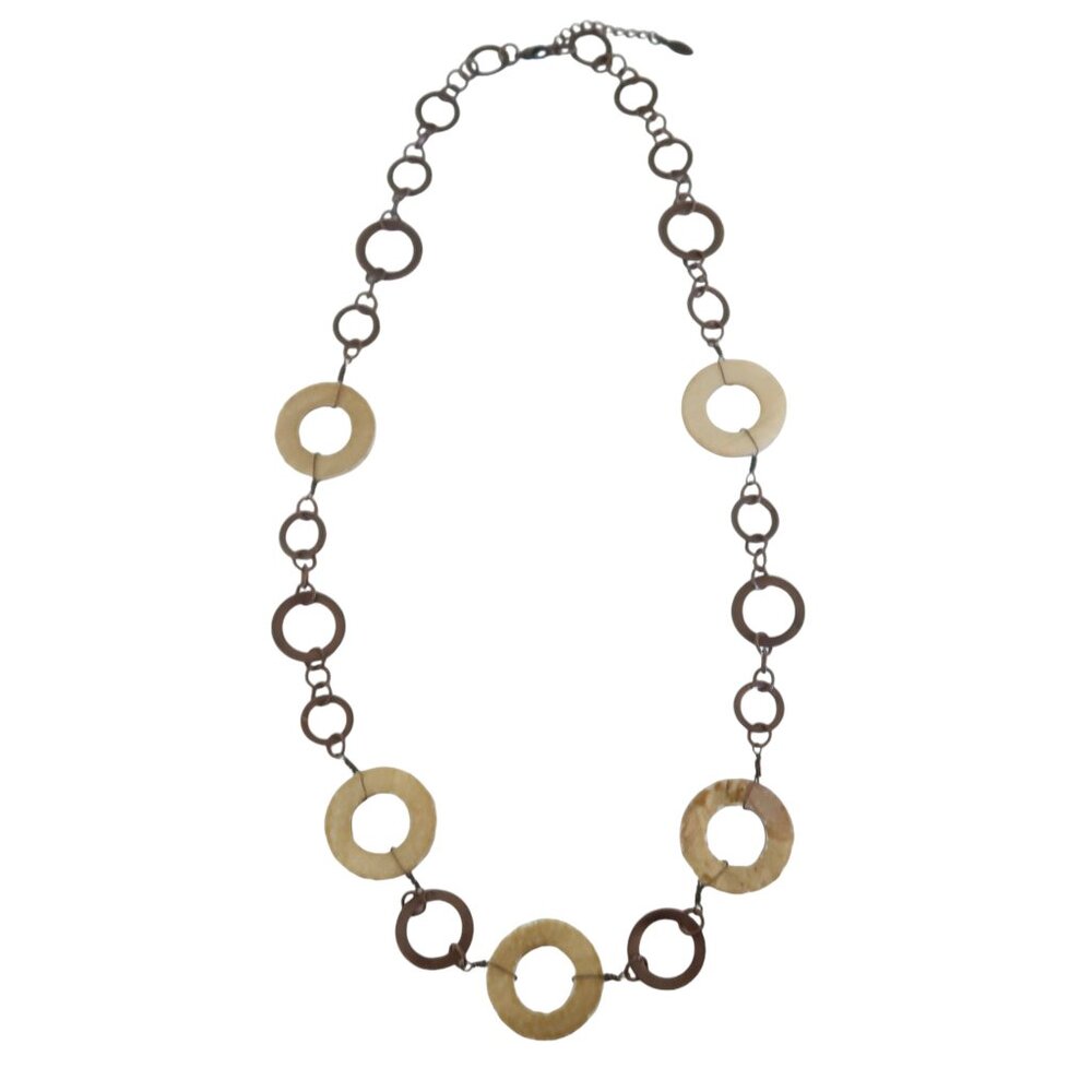 ESMOR Mother of Pearl & chain necklace